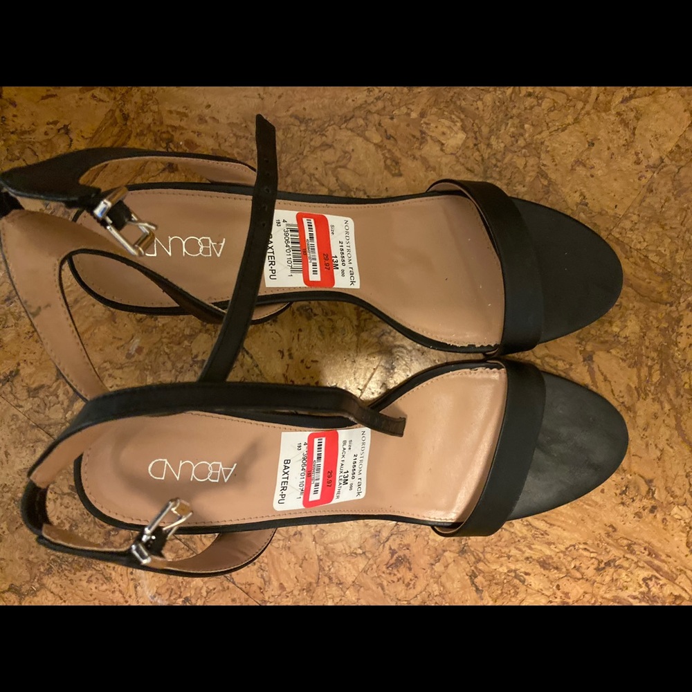 Black heels, size 13